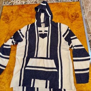 Lucky Brand Navy/Black and White Men's Hoodie Sweater